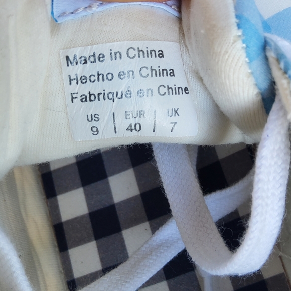 DRAPER JAMES Harper Sneakers in Blue Gingham Size 9 NEW - Picture 12 of 12